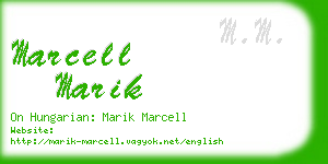 marcell marik business card